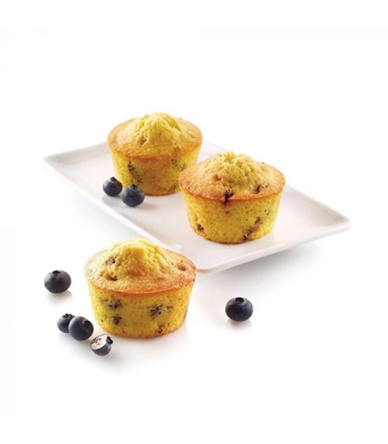 MOULE EN SILICONE GN1/3 6 PORTIONS SF023 MUFFIN SILICON FLEX dans MOULES PATISSERIES