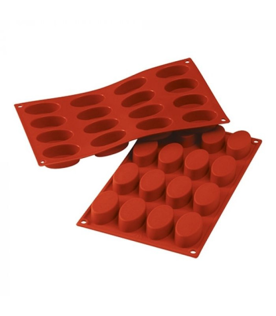MOULE EN SILICONE GN1/3 16 PORTIONS SMALL OVAL SILICON FLEX dans MOULES PATISSERIES
