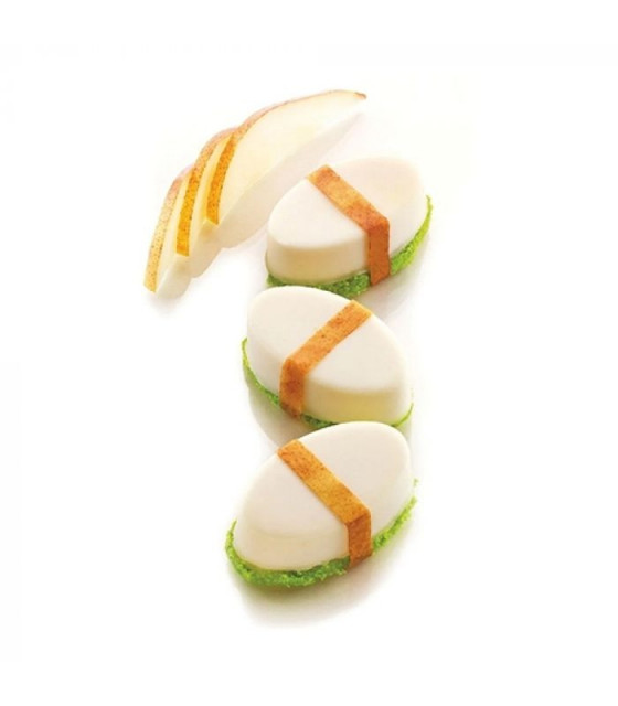 MOULE EN SILICONE GN1/3 16 PORTIONS SMALL OVAL SILICON FLEX dans MOULES PATISSERIES