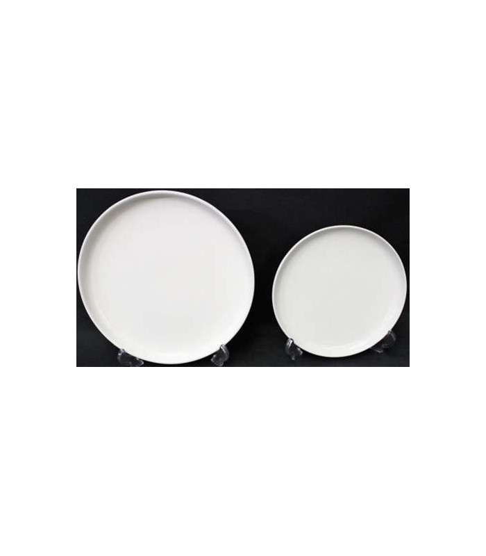 ASSIETTE PLATE RONDO BLANCHE Ø25.7CM H2.6CM BORD DROID dans TS