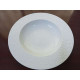 ASSIETTE CREUSE MARTELLEE BULLES BLANCHE Ø22CM