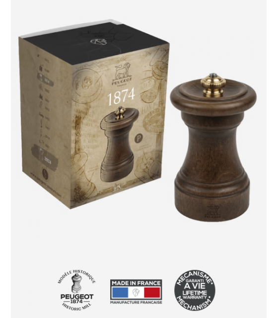 PEUGEOT MOULIN A POIVRE EN COFFRET BOIS BISTRO 10CM dans SEL ET POIVRE