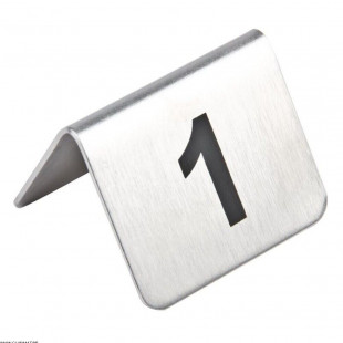 NUMEROS DE TABLE INOX 1-10 CUISIMAT dans SUPPORTS DE PRESENTATION