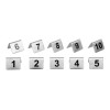NUMEROS DE TABLE INOX 1-10 CUISIMAT dans SUPPORTS DE PRESENTATION