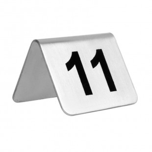 NUMEROS DE TABLE INOX 11-20 CUISIMAT dans SUPPORTS DE PRESENTATION