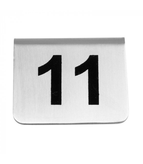 NUMEROS DE TABLE INOX 11-20 CUISIMAT dans SUPPORTS DE PRESENTATION