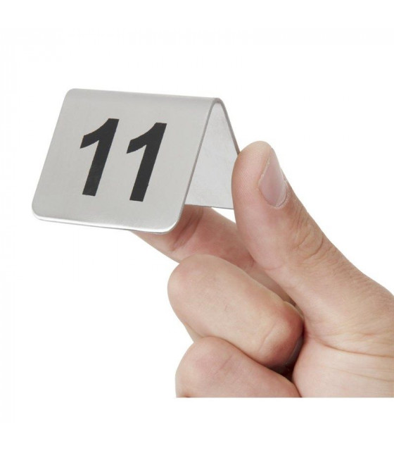 NUMEROS DE TABLE INOX 11-20 CUISIMAT dans SUPPORTS DE PRESENTATION