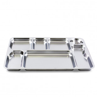PLATEAU INOX 7 COMPARTIMENTS 46 x 36 x 2,5 CM dans HORS CLASSEMENT