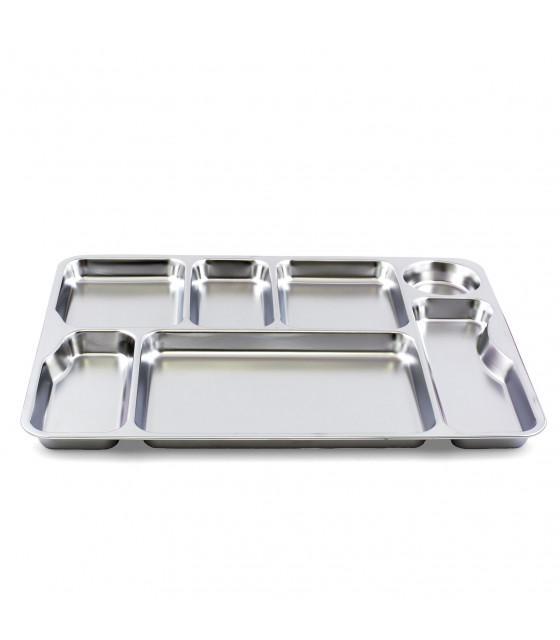 PLATEAU INOX 7 COMPARTIMENTS 46 x 36 x 2,5 CM dans HORS CLASSEMENT