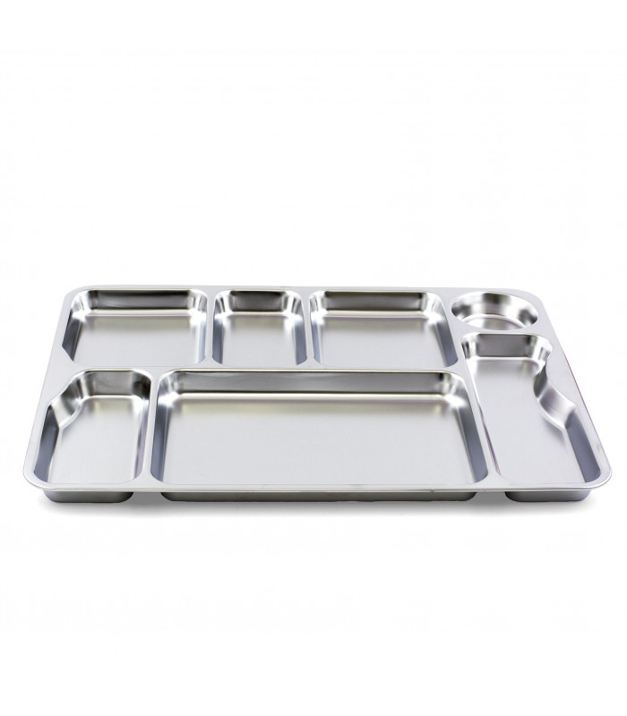 PLATEAU INOX 7 COMPARTIMENTS 46 x 36 x 2,5 CM dans HORS CLASSEMENT