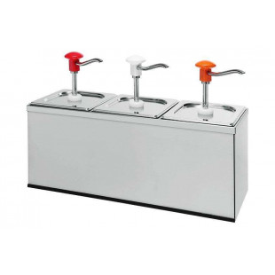 POMPE A SAUCE GASTRONORME EN INOX AVEC RECIPIENT 2.5LT ET COUVERCLE dans DISTRIBUTEURS SAUCES