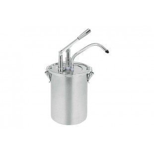 POMPE A SAUCE PREMIUM EN INOX AVEC RECIPIENT 4.5LT ET COUVERCLE dans DISTRIBUTEURS SAUCES