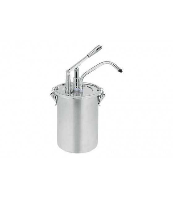 POMPE A SAUCE PREMIUM EN INOX AVEC RECIPIENT 4.5LT ET COUVERCLE dans DISTRIBUTEURS SAUCES
