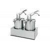 POMPE A SAUCE PREMIUM EN INOX AVEC RECIPIENTS 2*4.5LT ET COUVERCLES dans DISTRIBUTEURS SAUCES