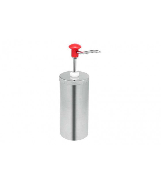 POMPE A SAUCE STANDARD EN INOX AVEC RECIPIENT 2.25LT ET COUVERCLE dans DISTRIBUTEURS SAUCES