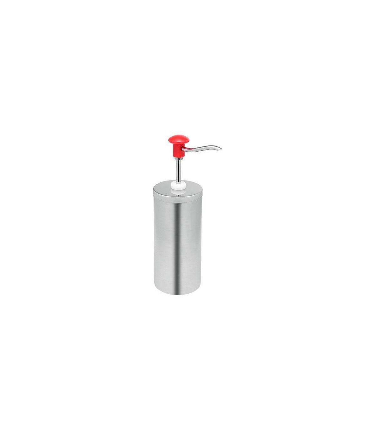 POMPE A SAUCE STANDARD EN INOX AVEC RECIPIENT 2.25LT ET COUVERCLE dans DISTRIBUTEURS SAUCES