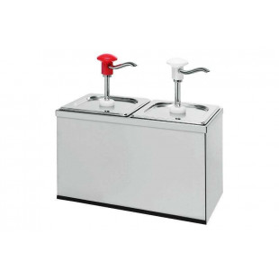 POMPE A SAUCE GASTRONORME EN INOX AVEC RECIPIENT 2.5LT ET COUVERCLE dans DISTRIBUTEURS SAUCES