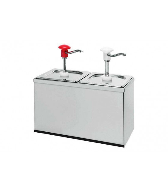 POMPE A SAUCE GASTRONORME EN INOX AVEC RECIPIENTS 2*2.5LT ET COUVERCLES dans DISTRIBUTEURS SAUCES