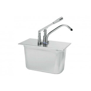 POMPE A SAUCE EN INOX POUR GN 1/6 PROFONDEUR 200MM SANS BAC GN dans DISTRIBUTEURS SAUCES