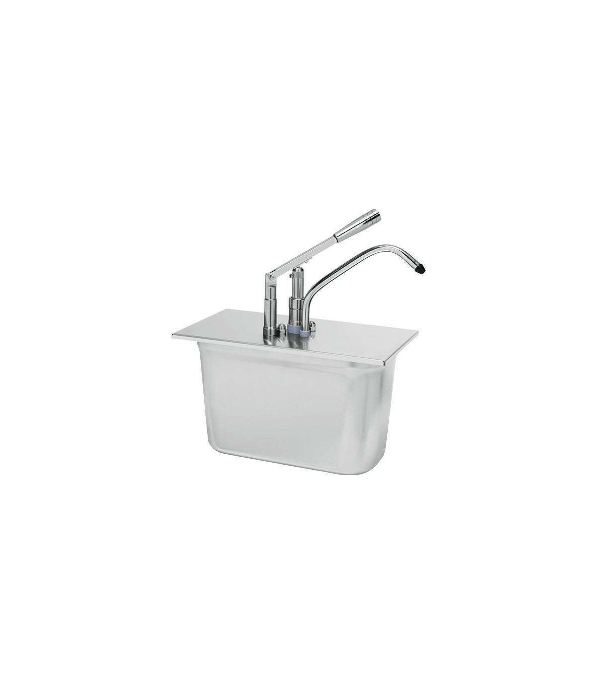 POMPE A SAUCE EN INOX POUR GN 1/3 PROFONDEUR 200MM SANS BAC GN dans DISTRIBUTEURS SAUCES