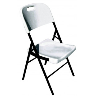 CHAISE PLIANTE GRANITE 88X42X39 BLANC dans CHAISES