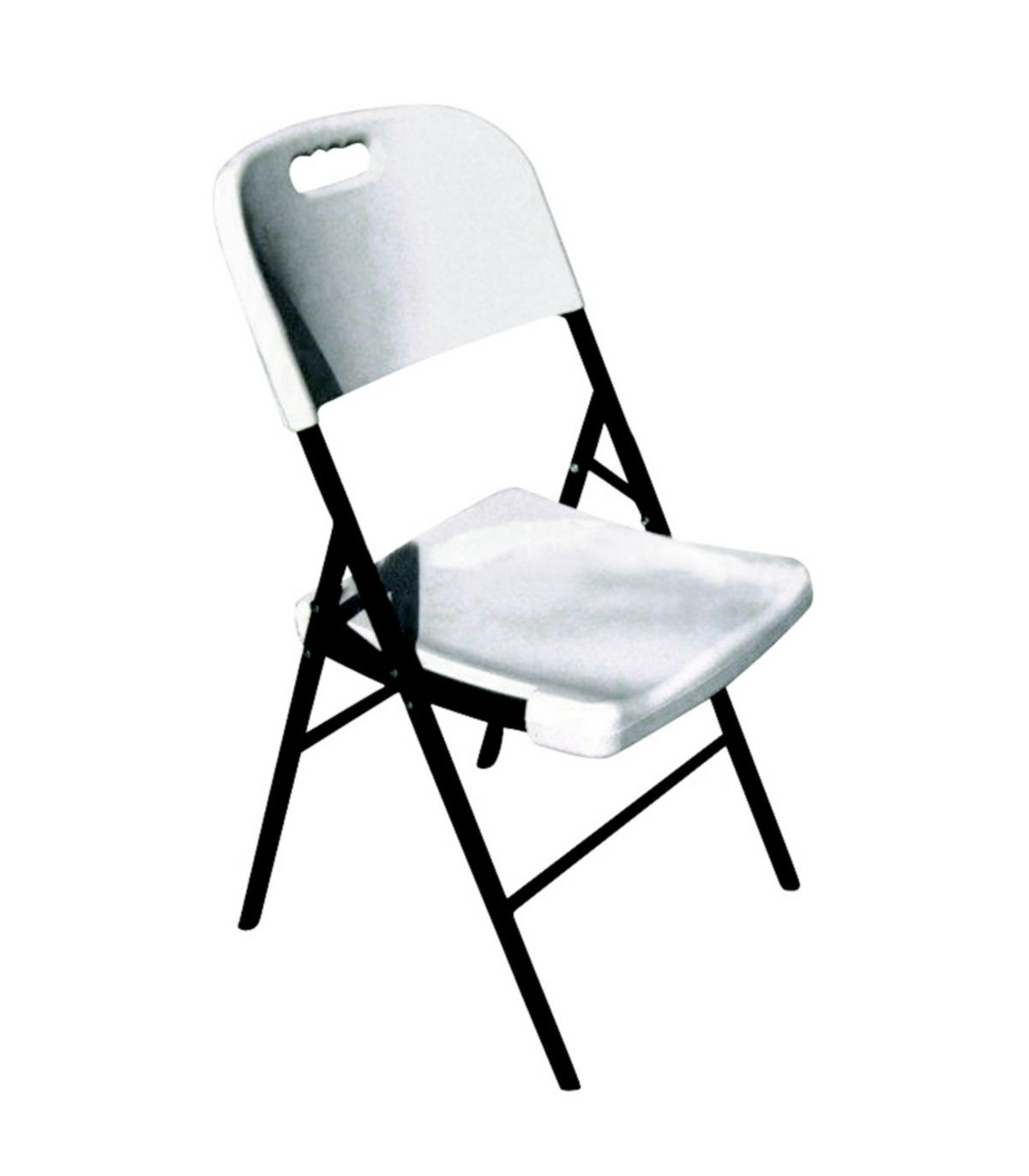 CHAISE PLIANTE GRANITE 88X42X39 BLANC dans CHAISES