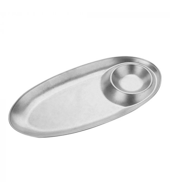 ASSIETTE DE SERVICE INOX 27.6X13.6CM dans INOX
