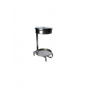SUPPORT SAC MOBILE BASE METAL RONDE INOX POUR SAC 110LT dans POUBELLES