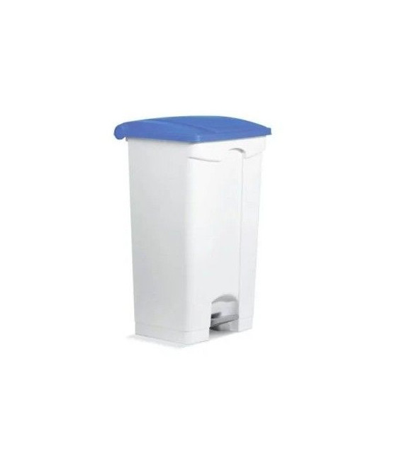 CONTENEUR POUBELLE 90LT PLASTIQUE A PEDALE BLEU dans POUBELLES