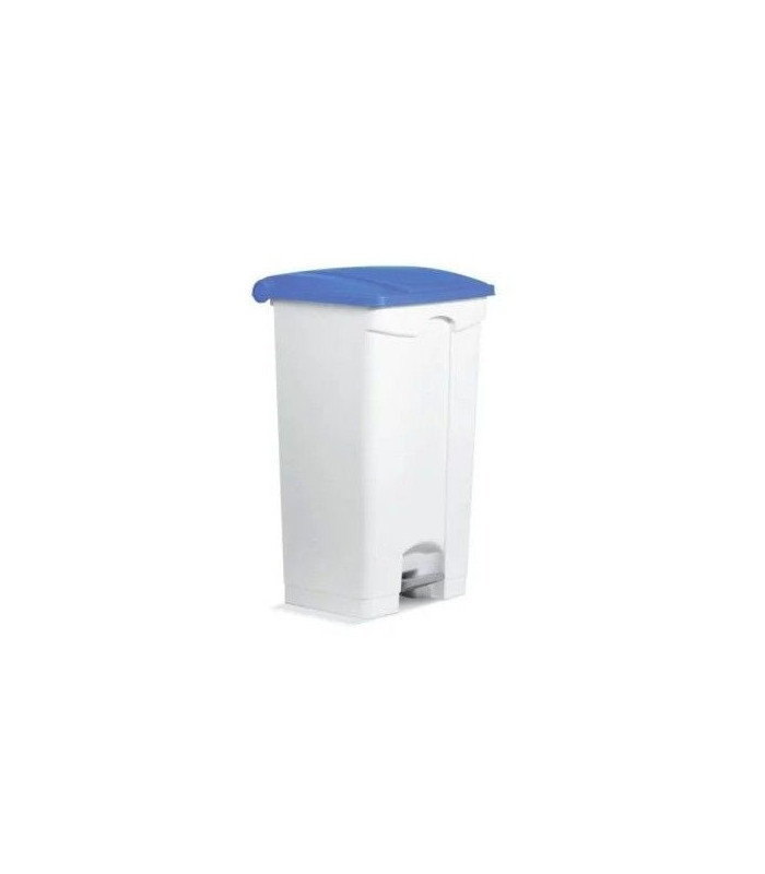 CONTENEUR POUBELLE 90LT PLASTIQUE A PEDALE BLEU dans POUBELLES
