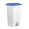 CONTENEUR POUBELLE 90LT PLASTIQUE A PEDALE BLEU dans POUBELLES