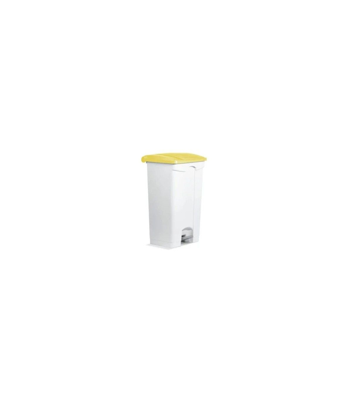 CONTENEUR POUBELLE 90LT PLASTIQUE A PEDALE JAUNE dans POUBELLES