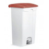 CONTENEUR POUBELLE 90LT PLASTIQUE A PEDALE ROUGE dans POUBELLES