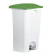 CONTENEUR POUBELLE 90LT PLASTIQUE A PEDALE VERT
