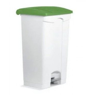 CONTENEUR POUBELLE 90LT PLASTIQUE A PEDALE VERT dans POUBELLES