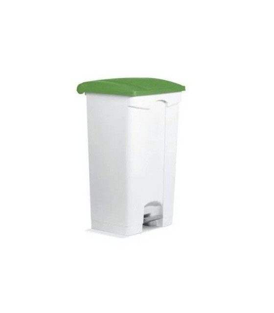 CONTENEUR POUBELLE 90LT PLASTIQUE A PEDALE VERT dans POUBELLES