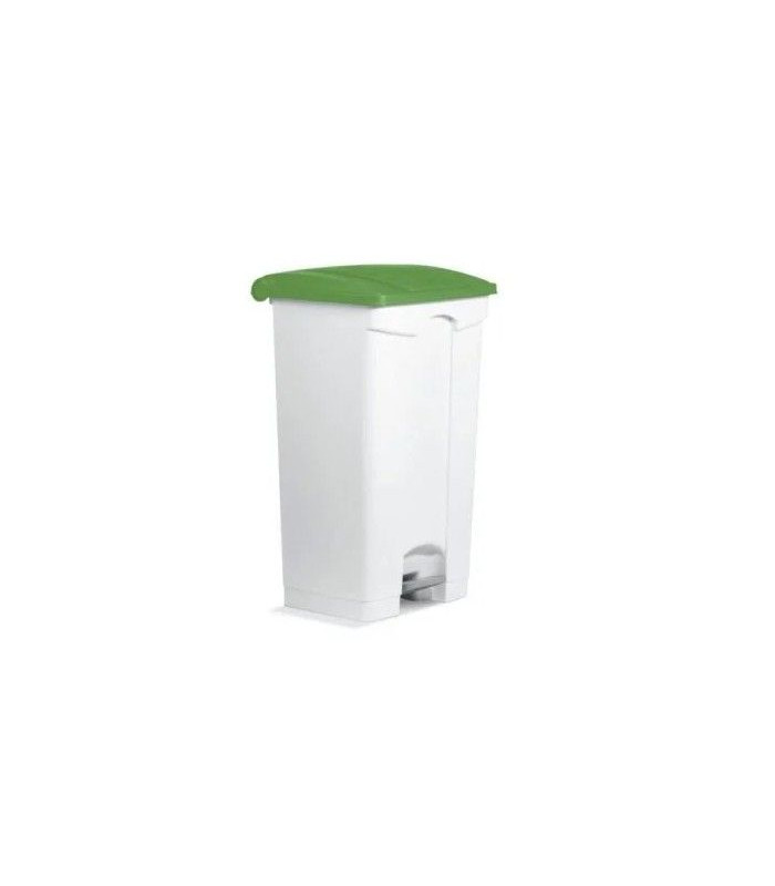 CONTENEUR POUBELLE 90LT PLASTIQUE A PEDALE VERT dans POUBELLES