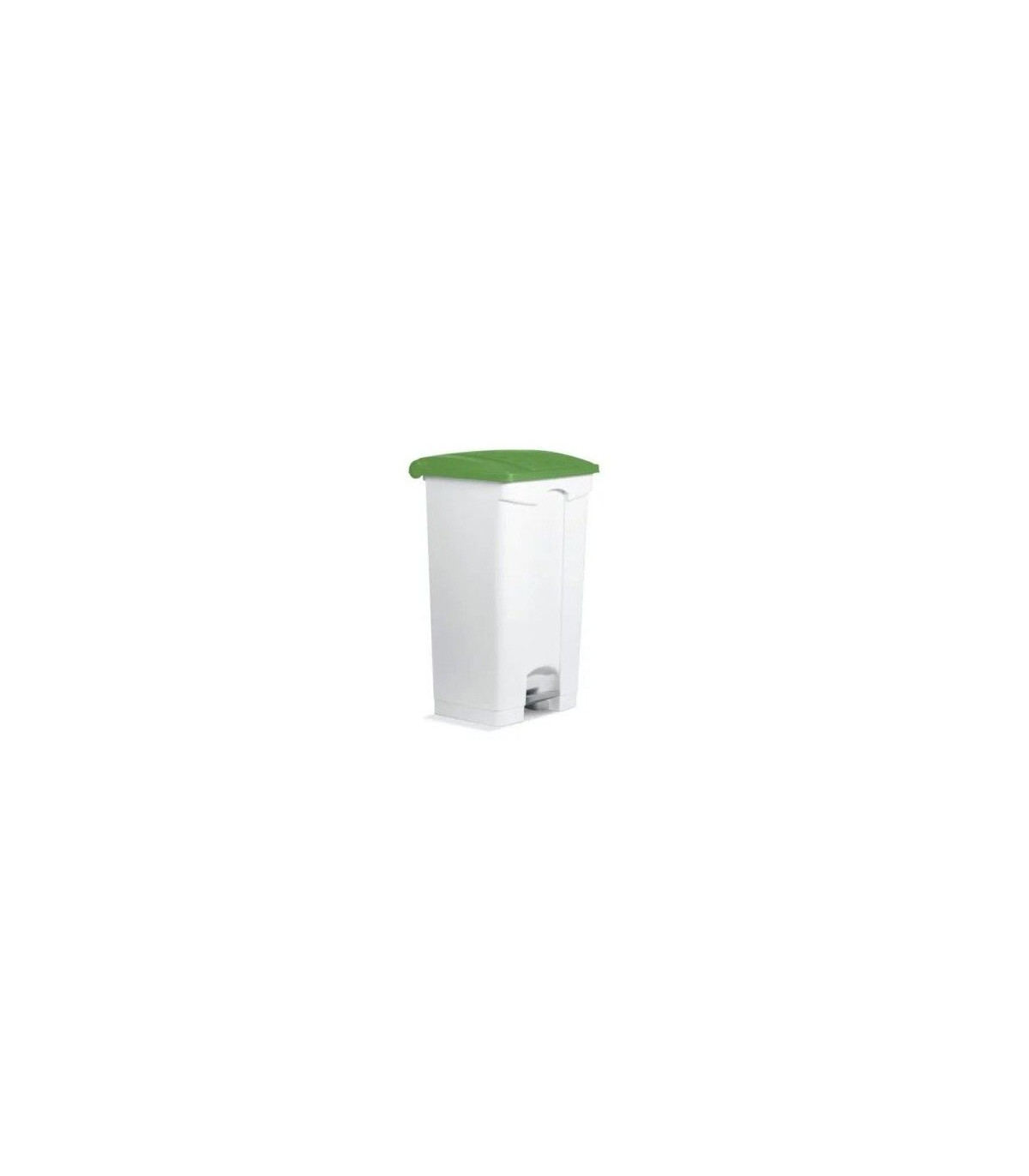 CONTENEUR POUBELLE 90LT PLASTIQUE A PEDALE VERT dans POUBELLES