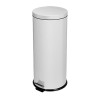 POUBELLE PEDALE 30LT METAL BLANC dans POUBELLES