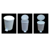 POUBELLE RONDE PEDALE 3LT PLASTIQUE BLANC dans POUBELLES