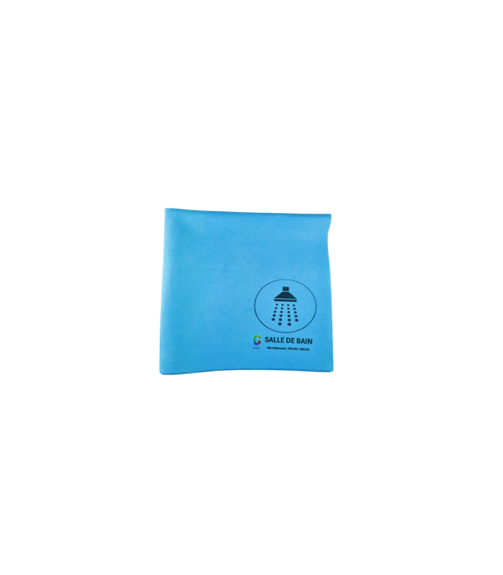 LAVETTE HACCP PICTOGRAMMES SURFACES VITREES BLEUE dans CHIFFON