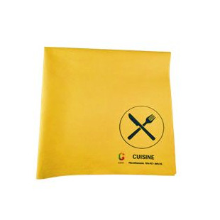 LAVETTE HACCP PICTOGRAMMES CUISINES JAUNE dans CHIFFON