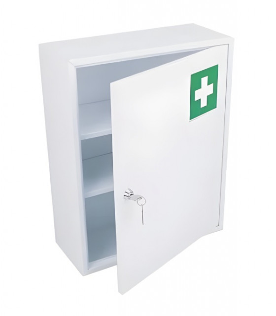 ARMOIRE PHARMACIE 1 PORTE METAL BLANC dans PREMIERS SOINS