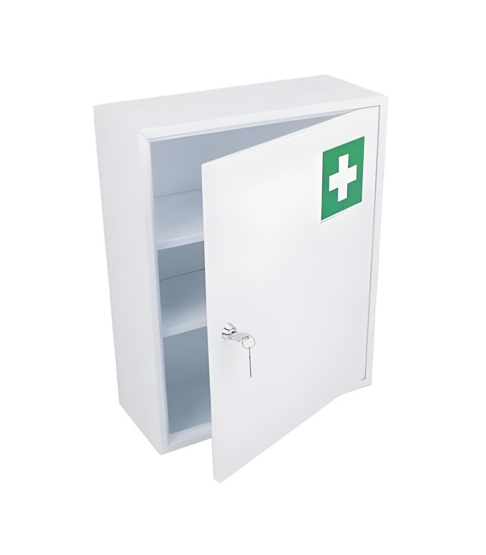 ARMOIRE PHARMACIE 1 PORTE METAL BLANC dans PREMIERS SOINS