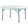 TABLE RONDE BLANCHE PIED PLIANT 8 PLACES AMOBIS dans TABLE PLIANTE