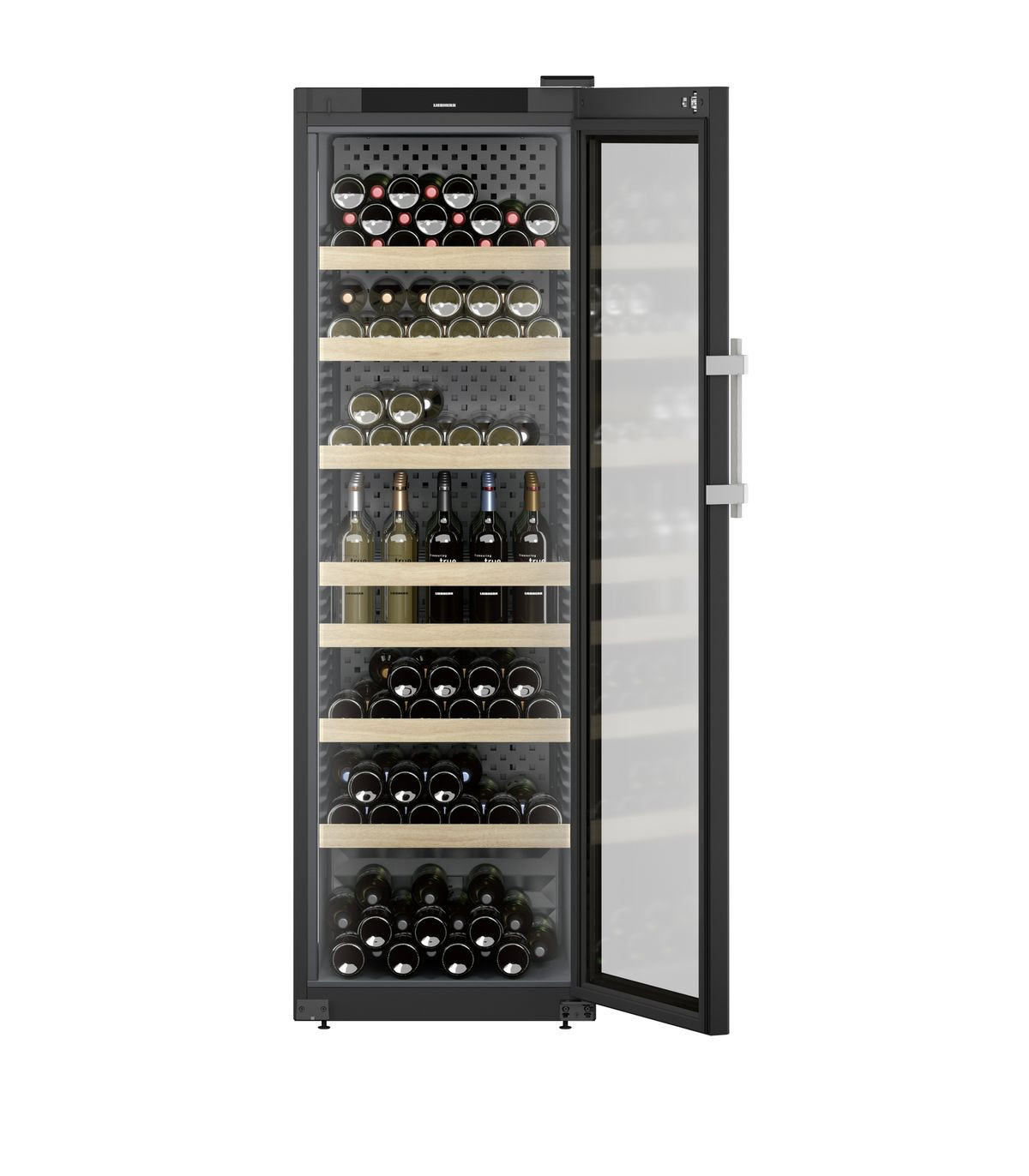 CAVE A VIN GRAND CRU SERVICE CARROSSERIE NOIR PORTE VITREE LIEBHERR dans CAVE A VIN