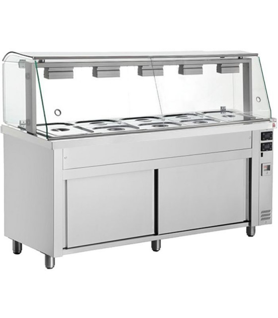 MEUBLE BAIN-MARIE SUR PLACARD 5GN1/1 INOMAK dans BUFFET BAIN MARIE