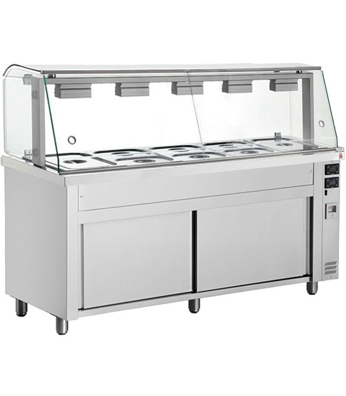 MEUBLE BAIN-MARIE SUR PLACARD 5GN1/1 INOMAK dans BUFFET BAIN MARIE