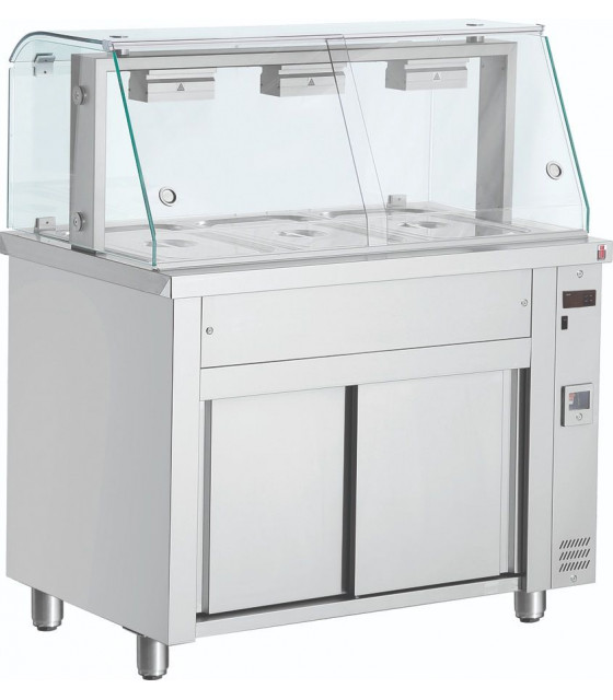 MEUBLE BAIN-MARIE SUR PLACARD 3GN1/1 INOMAK dans BUFFET BAIN MARIE