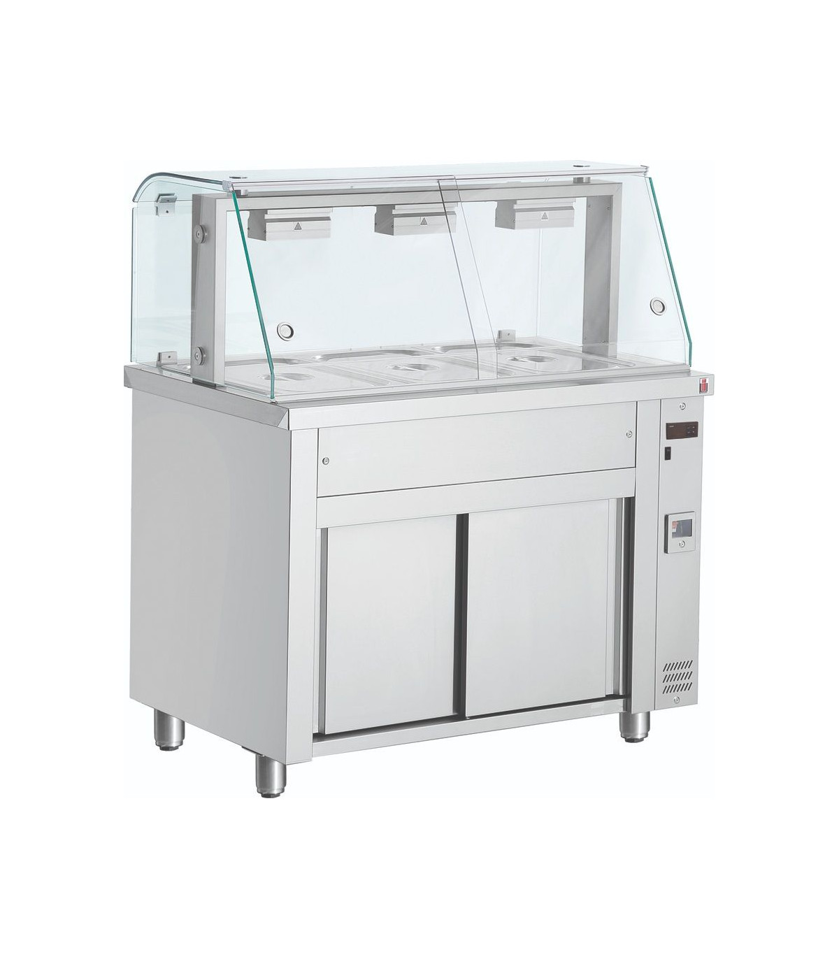 MEUBLE BAIN-MARIE SUR PLACARD 3GN1/1 INOMAK dans BUFFET BAIN MARIE